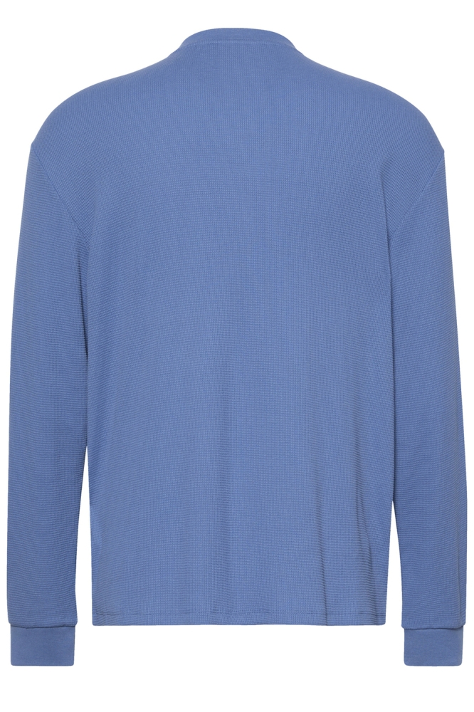 LS WAFFLE BADGE CREW LV040EM217 6PU DULL NILE BLUE
